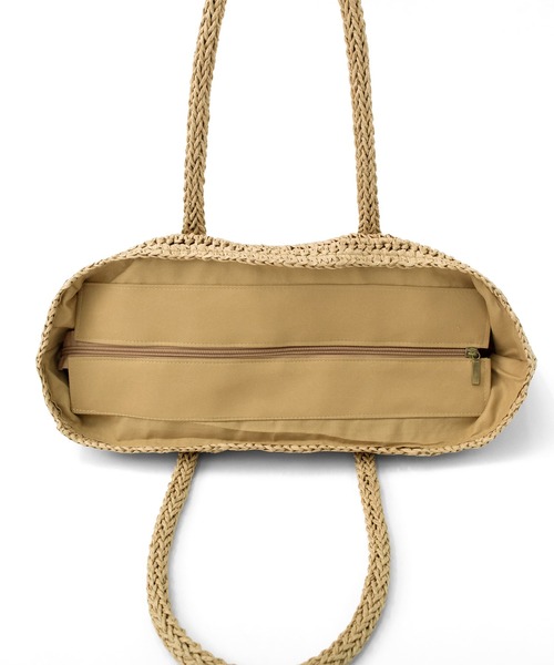 VitaFelice(ヴィータフェリーチェ)の「ナチュラルペーパートートバッグ(かごバッグ・レディース・アイボリー/グリーン/ベージュ・FREE)」の16枚目の写真