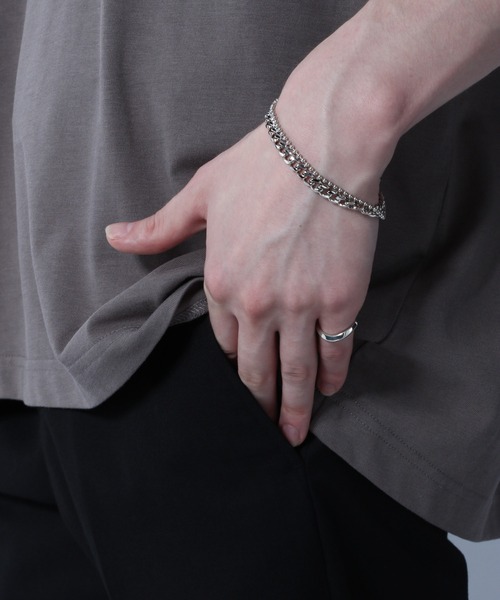 HARE（ハレ）の「コンビチェーンブレス(HARE)（ブレスレット・メンズ・シルバー系その他/シルバー・FREE）」の4枚目の写真