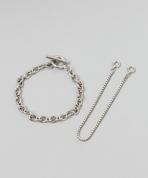 HARE（ハレ）の「コンビチェーンブレス(HARE)（ブレスレット・メンズ・シルバー系その他/シルバー・FREE）」の7枚目の写真