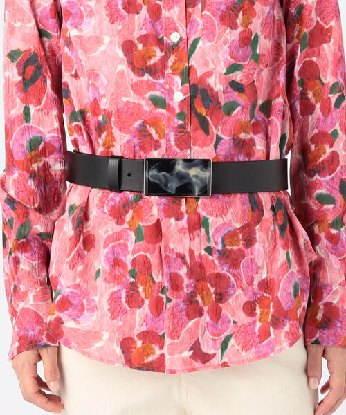 ISABEL MARANT（イザベルマラン）の「ISABEL MARANT LUPONI レザーベルト（ベルト・レディース・チャコールグレー/バーガンディー・M）」の3枚目の写真