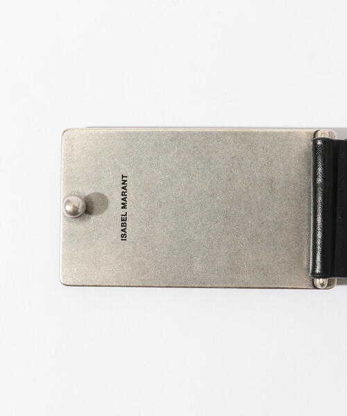 ISABEL MARANT（イザベルマラン）の「ISABEL MARANT LUPONI レザーベルト（ベルト・レディース・チャコールグレー/バーガンディー・M）」の6枚目の写真