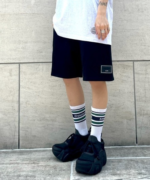 WHITELAND/ホワイトランド/タグスウェットショーツ