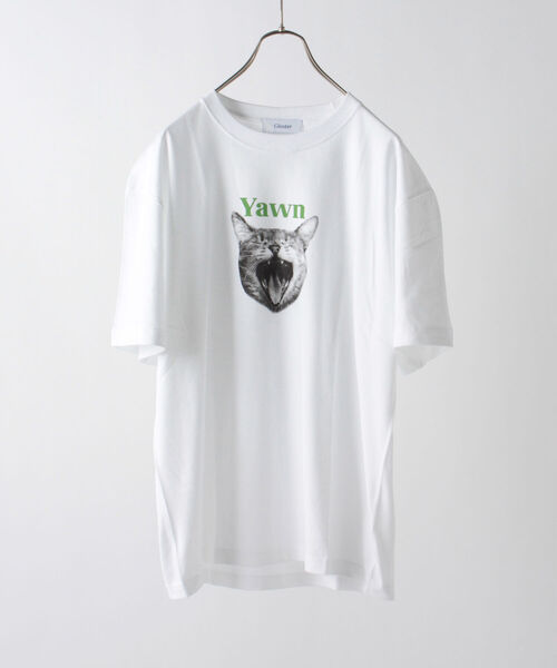 heavena by marcjacobs 猫プリント Tシャツ グレー GLOSTER（グロスター）の「【新柄追加】DOG&CAT 犬猫プリントT