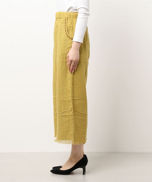 チャイハネ（チャイハネ）の「【チャイハネ】yul ダブルガーゼ刺繍ワイドパンツ（その他パンツ・レディース・イエロー/ブラウン/ベージュ・FREE）」の5枚目の写真