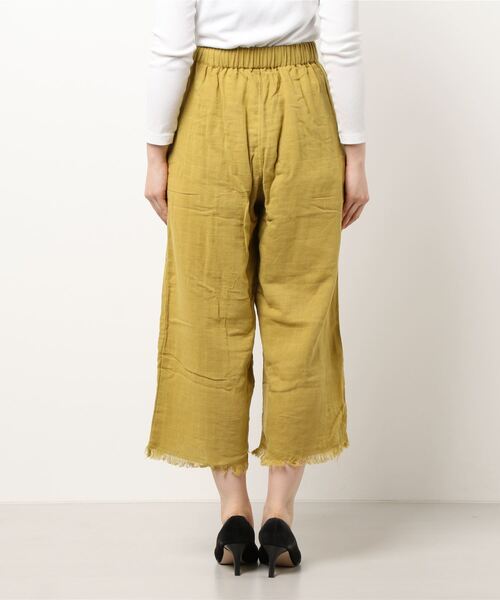 チャイハネ（チャイハネ）の「【チャイハネ】yul ダブルガーゼ刺繍ワイドパンツ（その他パンツ・レディース・イエロー/ブラウン/ベージュ・FREE）」の6枚目の写真