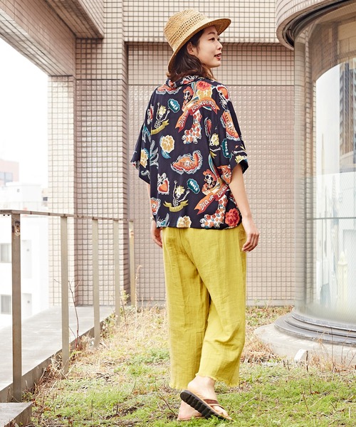 チャイハネ（チャイハネ）の「【チャイハネ】yul ダブルガーゼ刺繍ワイドパンツ（その他パンツ・レディース・イエロー/ブラウン/ベージュ・FREE）」の10枚目の写真