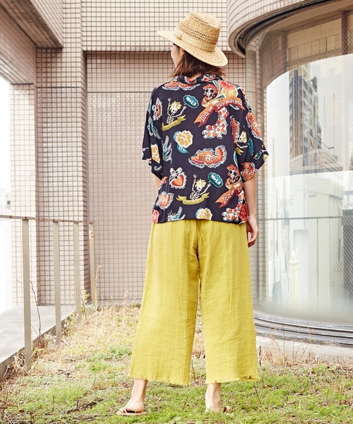 チャイハネ（チャイハネ）の「【チャイハネ】yul ダブルガーゼ刺繍ワイドパンツ（その他パンツ・レディース・イエロー/ブラウン/ベージュ・FREE）」の11枚目の写真