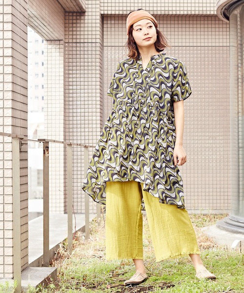 チャイハネ（チャイハネ）の「【チャイハネ】yul ダブルガーゼ刺繍ワイドパンツ（その他パンツ・レディース・イエロー/ブラウン/ベージュ・FREE）」の13枚目の写真