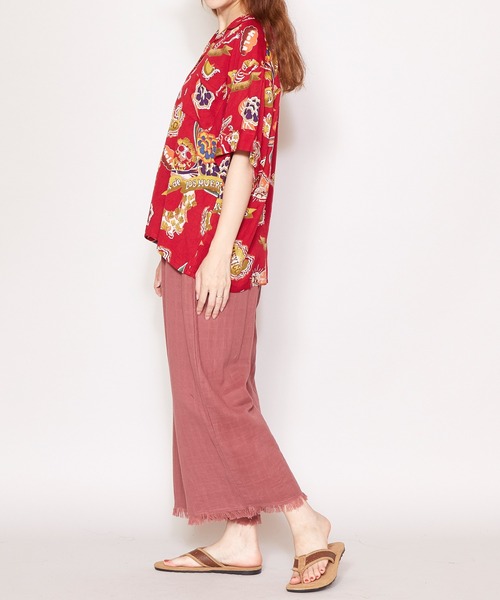 チャイハネ（チャイハネ）の「【チャイハネ】yul ダブルガーゼ刺繍ワイドパンツ（その他パンツ・レディース・イエロー/ブラウン/ベージュ・FREE）」の17枚目の写真