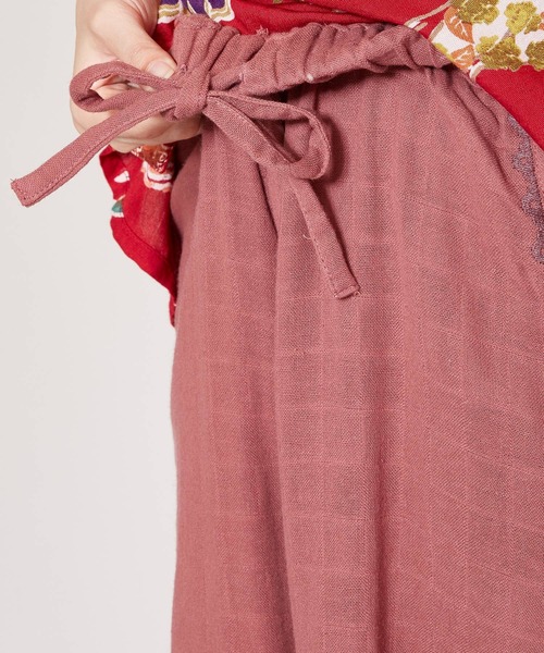 チャイハネ（チャイハネ）の「【チャイハネ】yul ダブルガーゼ刺繍ワイドパンツ（その他パンツ・レディース・イエロー/ブラウン/ベージュ・FREE）」の20枚目の写真