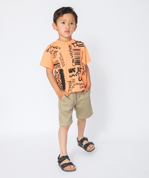 RADCHAP（ラッドチャップ）の「【RADCHAPプチプラ】落書きプリント蛍光カラーTシャツ（Tシャツ/カットソー・キッズ・ライム/オレンジ・130cm/90cm/150cm/100cm/110cm/120cm/140cm）」の14枚目の写真