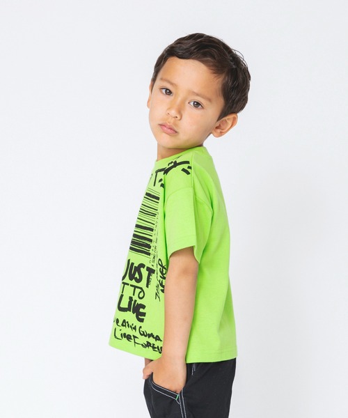 RADCHAP（ラッドチャップ）の「【RADCHAPプチプラ】落書きプリント蛍光カラーTシャツ（Tシャツ/カットソー・キッズ・ライム/オレンジ・130cm/90cm/150cm/100cm/110cm/120cm/140cm）」の9枚目の写真