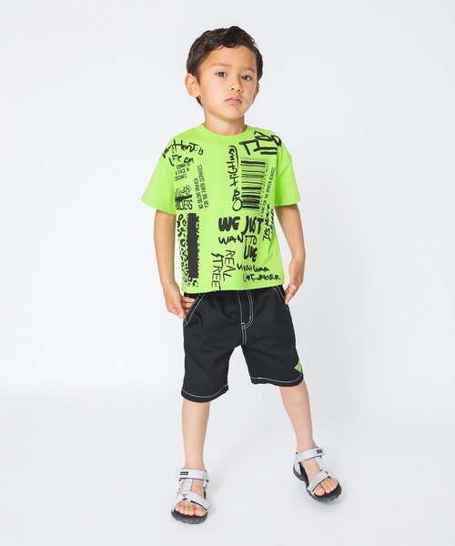 RADCHAP（ラッドチャップ）の「【RADCHAPプチプラ】落書きプリント蛍光カラーTシャツ（Tシャツ/カットソー・キッズ・ライム/オレンジ・130cm/90cm/150cm/100cm/110cm/120cm/140cm）」の10枚目の写真