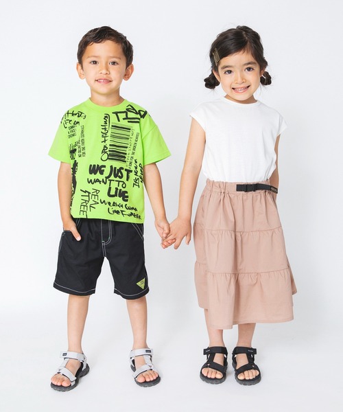 RADCHAP（ラッドチャップ）の「【RADCHAPプチプラ】落書きプリント蛍光カラーTシャツ（Tシャツ/カットソー・キッズ・ライム/オレンジ・130cm/90cm/150cm/100cm/110cm/120cm/140cm）」の13枚目の写真