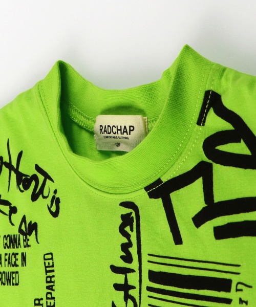 RADCHAP（ラッドチャップ）の「【RADCHAPプチプラ】落書きプリント蛍光カラーTシャツ（Tシャツ/カットソー・キッズ・ライム/オレンジ・130cm/90cm/150cm/100cm/110cm/120cm/140cm）」の18枚目の写真