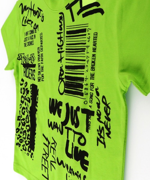 RADCHAP（ラッドチャップ）の「【RADCHAPプチプラ】落書きプリント蛍光カラーTシャツ（Tシャツ/カットソー・キッズ・ライム/オレンジ・130cm/90cm/150cm/100cm/110cm/120cm/140cm）」の20枚目の写真