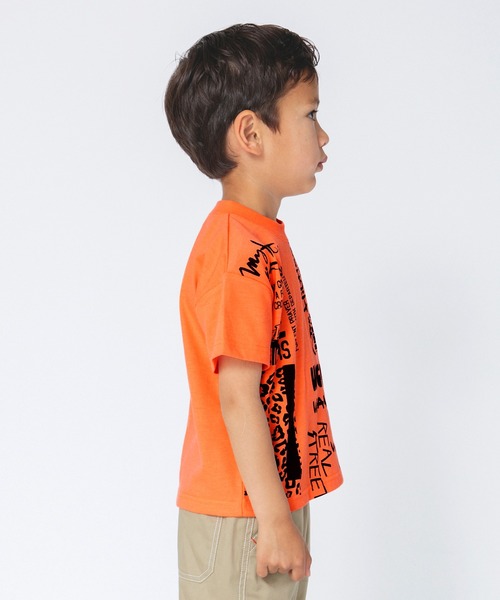 RADCHAP（ラッドチャップ）の「【RADCHAPプチプラ】落書きプリント蛍光カラーTシャツ（Tシャツ/カットソー・キッズ・ライム/オレンジ・130cm/90cm/150cm/100cm/110cm/120cm/140cm）」の4枚目の写真