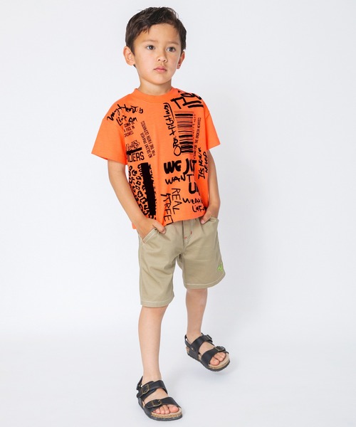 RADCHAP（ラッドチャップ）の「【RADCHAPプチプラ】落書きプリント蛍光カラーTシャツ（Tシャツ/カットソー・キッズ・ライム/オレンジ・130cm/90cm/150cm/100cm/110cm/120cm/140cm）」の5枚目の写真