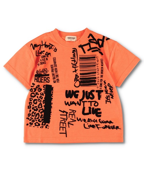 RADCHAP（ラッドチャップ）の「【RADCHAPプチプラ】落書きプリント蛍光カラーTシャツ（Tシャツ/カットソー・キッズ・ライム/オレンジ・130cm/90cm/150cm/100cm/110cm/120cm/140cm）」の8枚目の写真