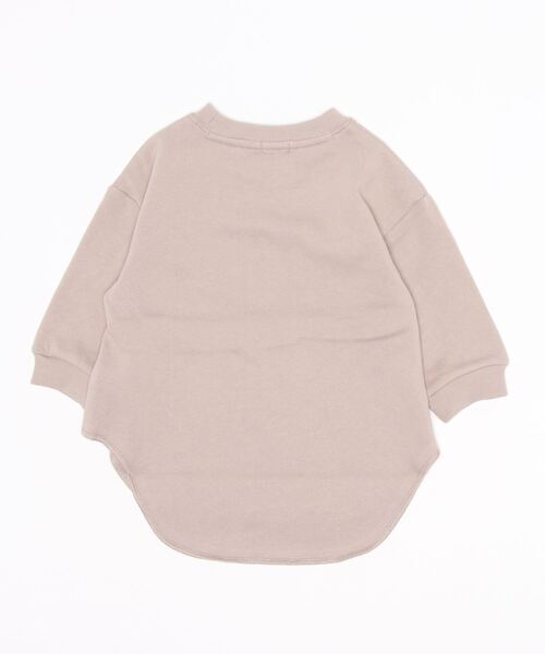 pairmanon（ペアマノン）の「【毛玉知らずのOriginalフェイスコットン100】 裏起毛ロゴプリント長袖スウェットチュニック（スウェット・キッズ・モカ/アイボリー/ライトグレー/グレイッシュベージュ/ミント/チャコール/ブラック・90/110/150/120/100/140/130）」の8枚目の写真