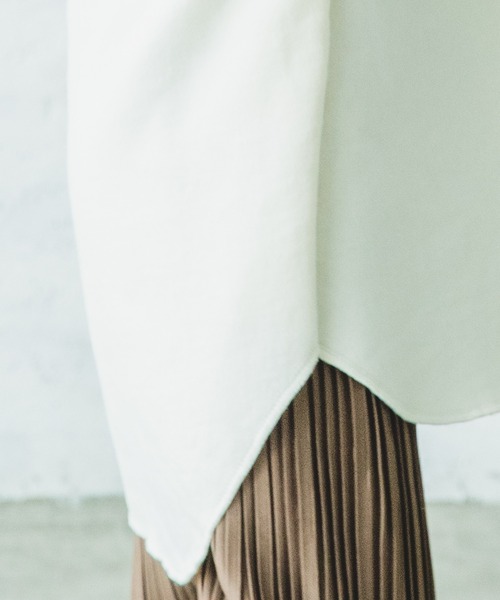 pairmanon（ペアマノン）の「【毛玉知らずのOriginalフェイスコットン100】 裏起毛ロゴプリント長袖スウェットチュニック（スウェット・キッズ・モカ/アイボリー/ライトグレー/グレイッシュベージュ/ミント/チャコール/ブラック・90/110/150/120/100/140/130）」の15枚目の写真