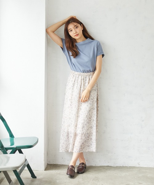 Rewde（ルゥデ）の「【TV着用】フラワープリントスカート（1R10-06221）（スカート・レディース・ブラック/ベージュ・S/M/L）」の9枚目の写真