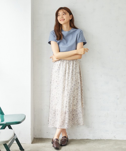 Rewde（ルゥデ）の「【TV着用】フラワープリントスカート（1R10-06221）（スカート・レディース・ブラック/ベージュ・S/M/L）」の10枚目の写真