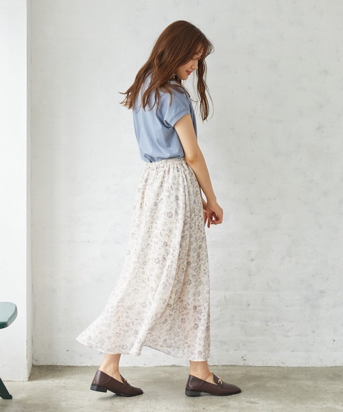 Rewde（ルゥデ）の「【TV着用】フラワープリントスカート（1R10-06221）（スカート・レディース・ブラック/ベージュ・S/M/L）」の11枚目の写真