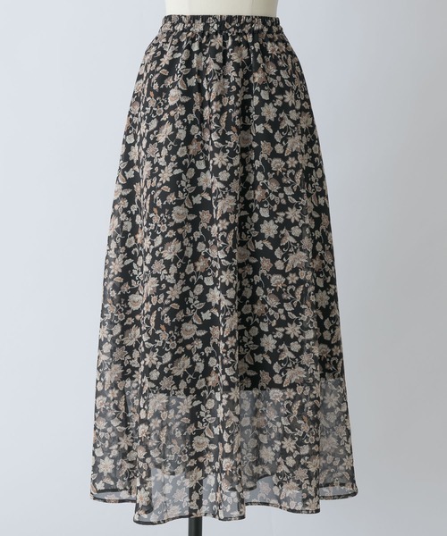 Rewde（ルゥデ）の「【TV着用】フラワープリントスカート（1R10-06221）（スカート・レディース・ブラック/ベージュ・S/M/L）」の21枚目の写真