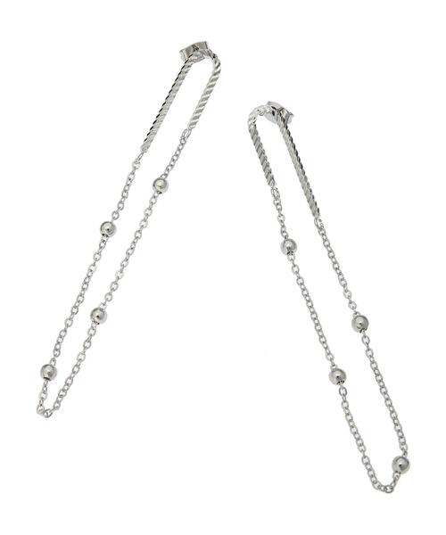 AMERICAN HOLIC（アメリカンホリック）の「メタルボールチェーンピアス（ピアス（両耳用）・レディース・シルバー/ゴールド・FREE）」の6枚目の写真