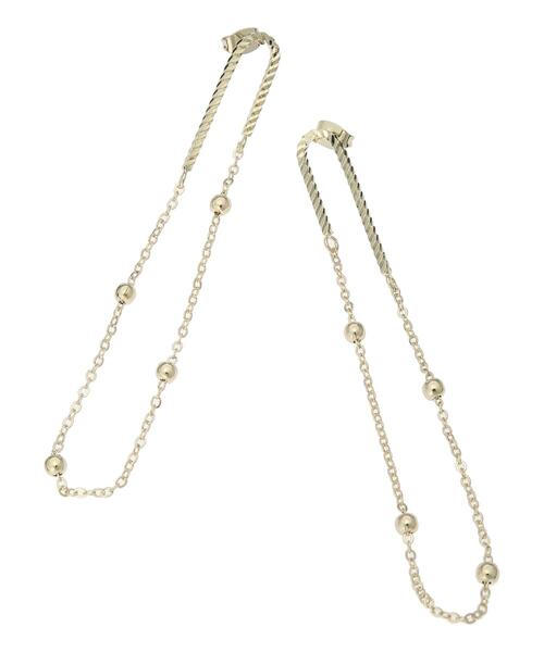 AMERICAN HOLIC（アメリカンホリック）の「メタルボールチェーンピアス（ピアス（両耳用）・レディース・シルバー/ゴールド・FREE）」の7枚目の写真