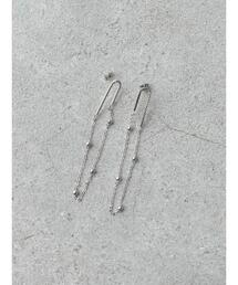 メタルボールチェーンピアス