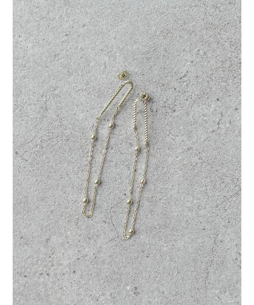 AMERICAN HOLIC（アメリカンホリック）の「メタルボールチェーンピアス（ピアス（両耳用）・レディース・シルバー/ゴールド・FREE）」の2枚目の写真