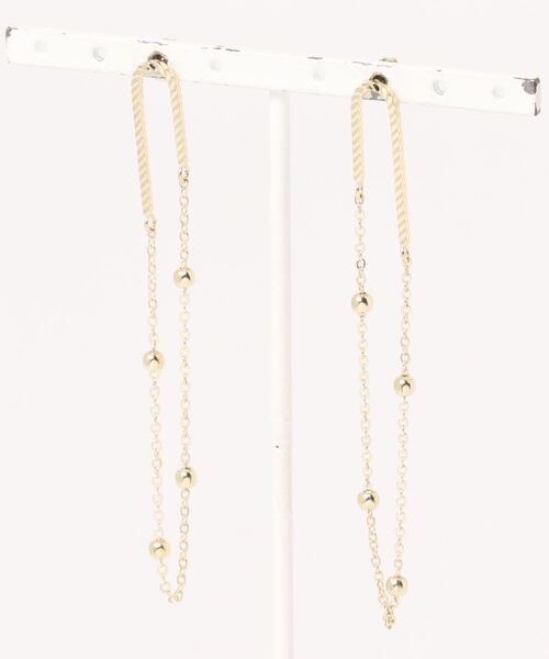 AMERICAN HOLIC（アメリカンホリック）の「メタルボールチェーンピアス（ピアス（両耳用）・レディース・シルバー/ゴールド・FREE）」の9枚目の写真