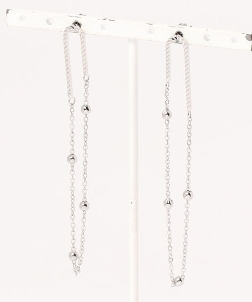 AMERICAN HOLIC（アメリカンホリック）の「メタルボールチェーンピアス（ピアス（両耳用）・レディース・シルバー/ゴールド・FREE）」の8枚目の写真