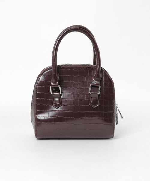 ITEMS URBANRESEARCH(アイテムズ アーバンリサーチ)の「クロコラウンドボストンバッグ(ボストンバッグ・レディース・ピンク/ブラック/ブラウン・-)」の11枚目の写真