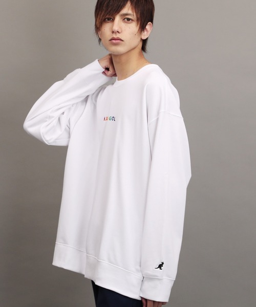 KANGOL(カンゴール)の「KANGOL / カンゴール 別注 コラボ オーバーサイズ トレーナー ヘビーウェイト 裏毛 スウェット(スウェット・メンズ・ホワイト/ブラック/ベージュ/ブルー/ホワイト系その他/ブラック系その他/ベージュ系その他/ブルー系その他/ホワイト系その他2/ホワイト系その他3/ブラック系その他2/ブラック系その他3/ベージュ系その他2/ブルー系その他2・SMALL/MEDIUM/LARGE/X-LARGE)」の2枚目の写真