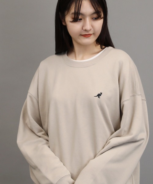 KANGOL(カンゴール)の「KANGOL / カンゴール 別注 コラボ オーバーサイズ トレーナー ヘビーウェイト 裏毛 スウェット(スウェット・メンズ・ホワイト/ブラック/ベージュ/ブルー/ホワイト系その他/ブラック系その他/ベージュ系その他/ブルー系その他/ホワイト系その他2/ホワイト系その他3/ブラック系その他2/ブラック系その他3/ベージュ系その他2/ブルー系その他2・SMALL/MEDIUM/LARGE/X-LARGE)」の10枚目の写真