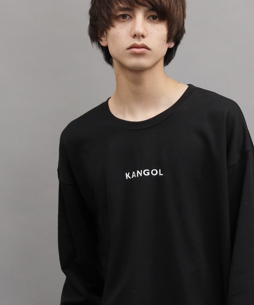 KANGOL(カンゴール)の「【ユニセックスで着用可能】 KANGOL / カンゴール 別注 コラボ オーバーサイズ トレーナー ヘビーウェイト 裏毛 スウェット(スウェット)」|ブラック