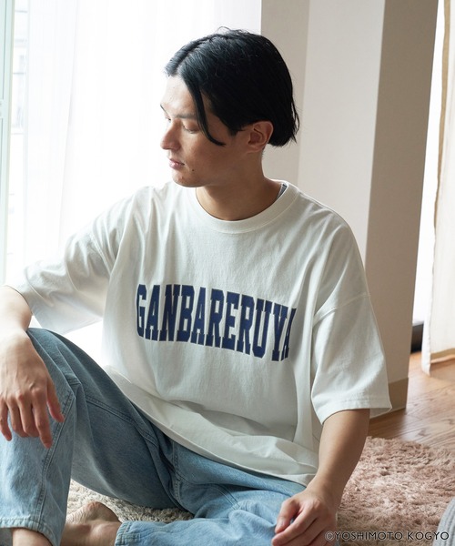 ROPE' PICNIC(ロペピクニック)の「【ガンバレルーヤ×ROPE' PICNIC】カレッジロゴBIG Tシャツ(Tシャツ/カットソー・レディース・ホワイト/ピンク/イエロー・38)」の2枚目の写真