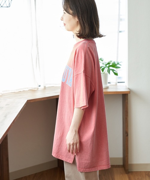 ROPE' PICNIC(ロペピクニック)の「【ガンバレルーヤ×ROPE' PICNIC】カレッジロゴBIG Tシャツ(Tシャツ/カットソー・レディース・ホワイト/ピンク/イエロー・38)」の16枚目の写真