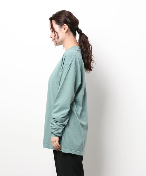 LOS ANGELES APPAREL（ロサンゼルスアパレル）の「【LOS ANGELES APPAREL】LA APPAREL 6.5oz GARMENT DYED CREW L/S TEE - 6.5オンス ガーメントダイ クルーネックTシャツ長袖（Tシャツ/カットソー・レディース・ホワイト/ブラック/グレー/ゴールド/グリーン/オレンジ/ブルー・X-LARGE/LARGE/SMALL）」の9枚目の写真