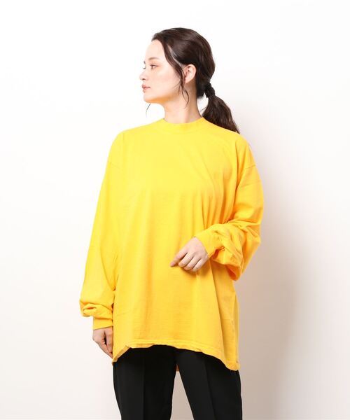 LOS ANGELES APPAREL（ロサンゼルスアパレル）の「【LOS ANGELES APPAREL】LA APPAREL 6.5oz GARMENT DYED CREW L/S TEE - 6.5オンス ガーメントダイ クルーネックTシャツ長袖（Tシャツ/カットソー・レディース・ホワイト/ブラック/グレー/ゴールド/グリーン/オレンジ/ブルー・X-LARGE/LARGE/SMALL）」の11枚目の写真