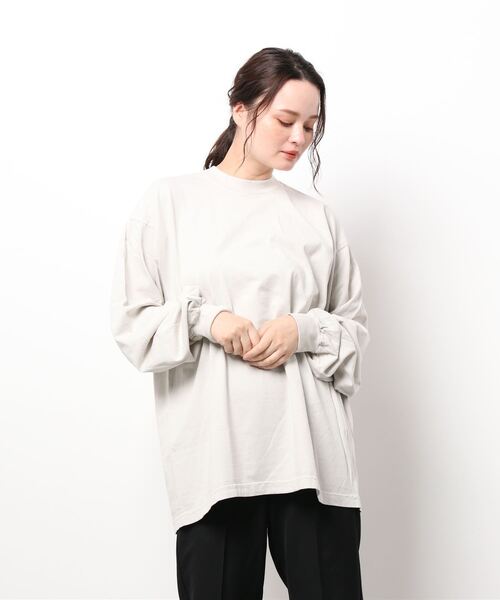 LOS ANGELES APPAREL（ロサンゼルスアパレル）の「【LOS ANGELES APPAREL】LA APPAREL 6.5oz GARMENT DYED CREW L/S TEE - 6.5オンス ガーメントダイ クルーネックTシャツ長袖（Tシャツ/カットソー・レディース・ホワイト/ブラック/グレー/ゴールド/グリーン/オレンジ/ブルー・X-LARGE/LARGE/SMALL）」の14枚目の写真