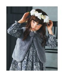 tartine et chocolat パープル　コート　ファー　120 tartine et chocolat パープル コート ファー 120 tartine et