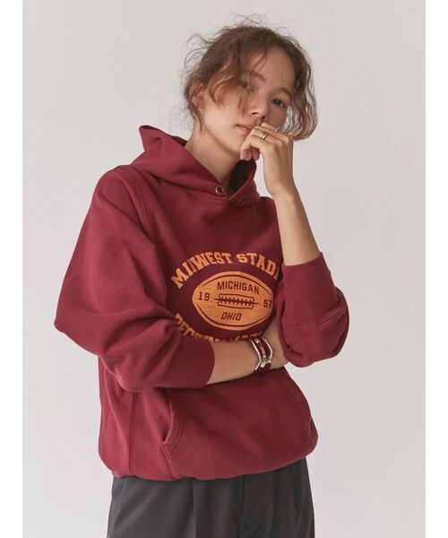 Ungrid（アングリッド）の「クラックロゴプリントパーカー（パーカー・レディース・ライトグレー/ボルドー/グリーン・FREE）」の18枚目の写真