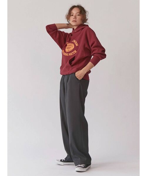 Ungrid（アングリッド）の「クラックロゴプリントパーカー（パーカー・レディース・ライトグレー/ボルドー/グリーン・FREE）」の11枚目の写真