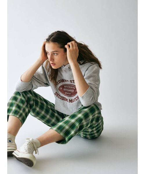 Ungrid（アングリッド）の「クラックロゴプリントパーカー（パーカー・レディース・ライトグレー/ボルドー/グリーン・FREE）」の16枚目の写真