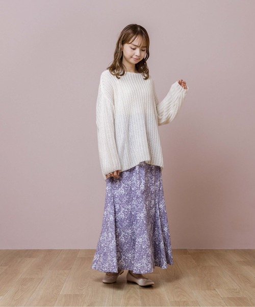 flower(フラワー)の「フェミニンルーズニット(ニット/セーター・レディース・ベージュ/ブラウン/アイボリー・FREE)」の13枚目の写真