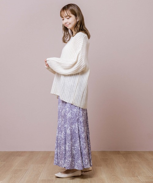 flower(フラワー)の「フェミニンルーズニット(ニット/セーター・レディース・ベージュ/ブラウン/アイボリー・FREE)」の19枚目の写真